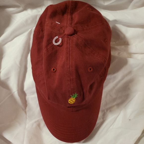 Women's Pineapple Hat Cap Strap Back Men Maroon Carbon Elements Adjustable Logo - Picture 6 of 9